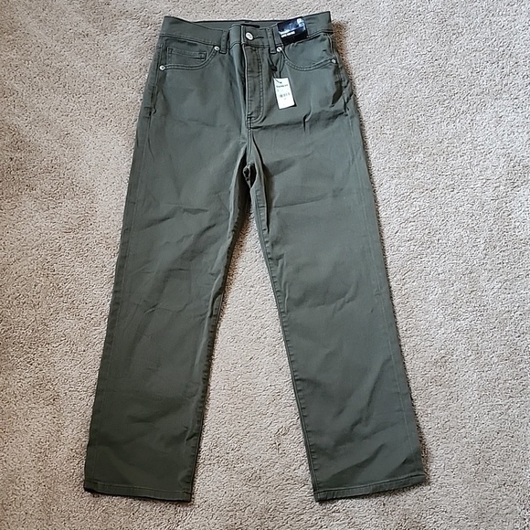 Denim - Express Green Straight-Leg Pants